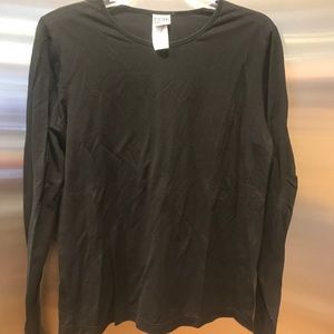 French Designer Black long sleeve shirt